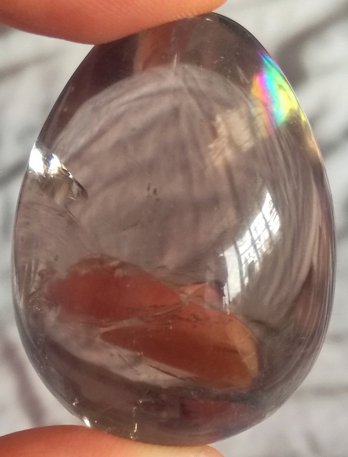 1 Pcs 1.5-1.6'' Hand Carved Natural Gemstone Healing Energy Crystal Eggs Shaped Decor 40mm Decoration for Home & Car (No.1)