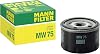 Original MANN-FILTER Oilfilter MW 75 - for motorcycles