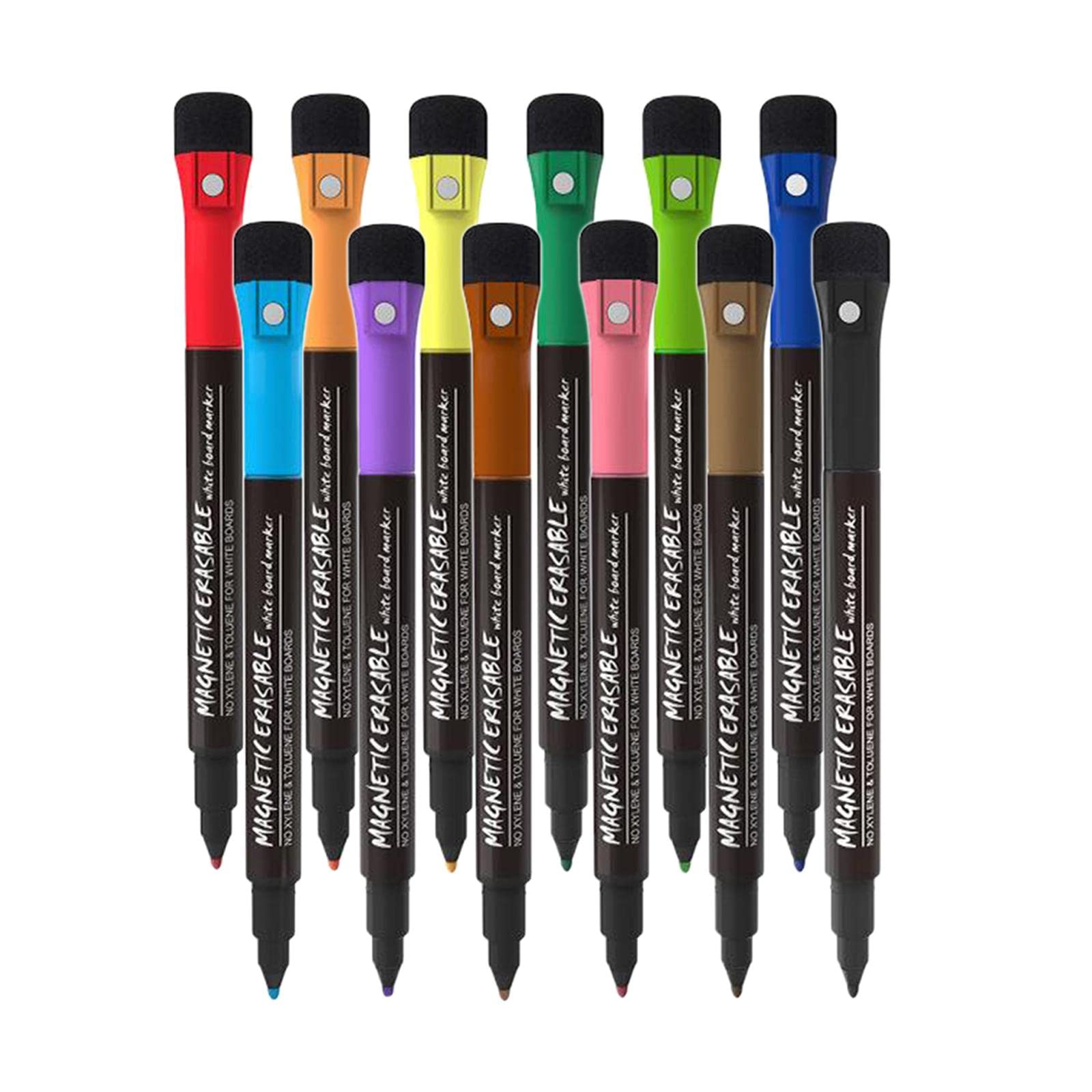 Dry Erase Markers Pens Professional Convenient Magnetic White Board Stationery Erasable Painting Whiteboard Marker Marking Tools Yellow - View #7