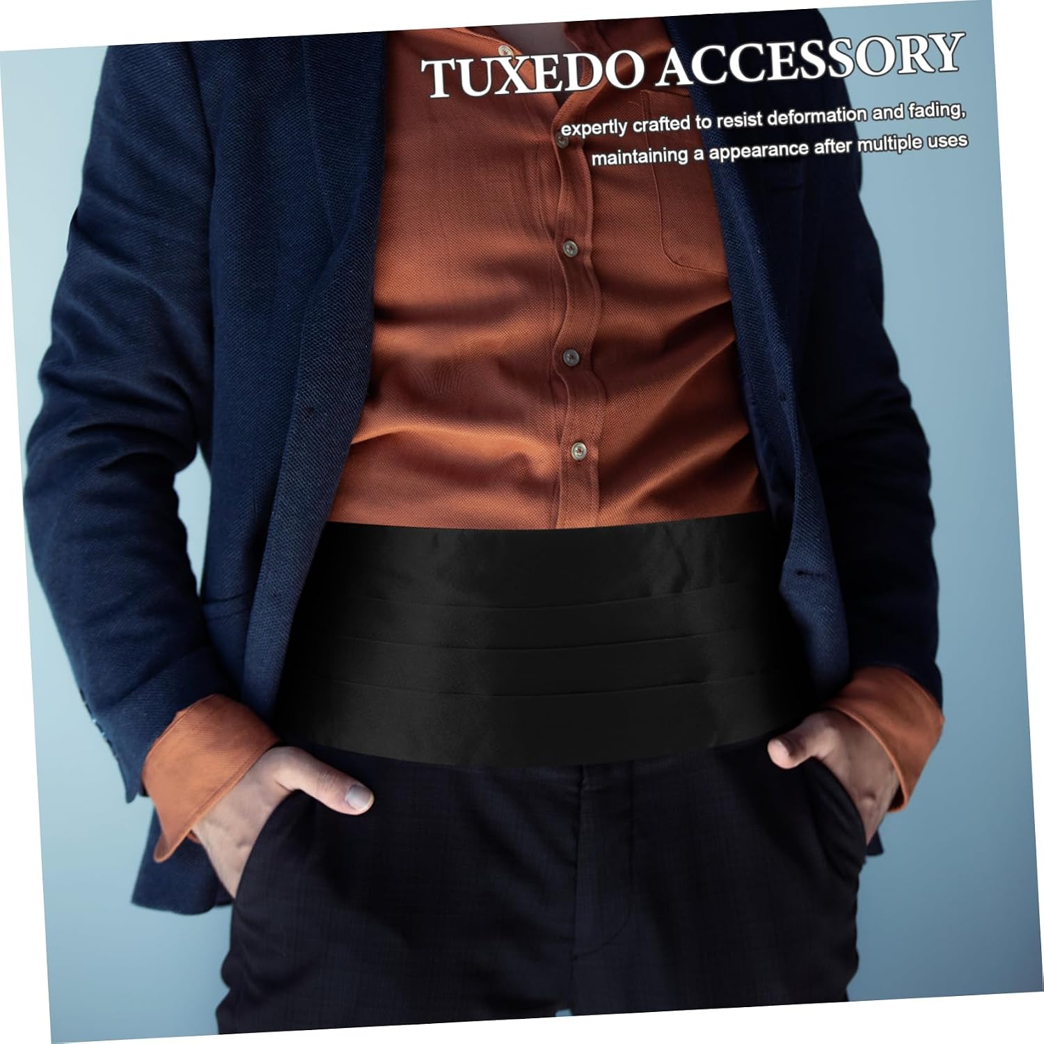 VALICLUD 3pcs Stylish Cummerbund: Adjustable Waistband For Tuxedo - Tea Party Men Suit Cummerbund Accessory - Waistband Accessory