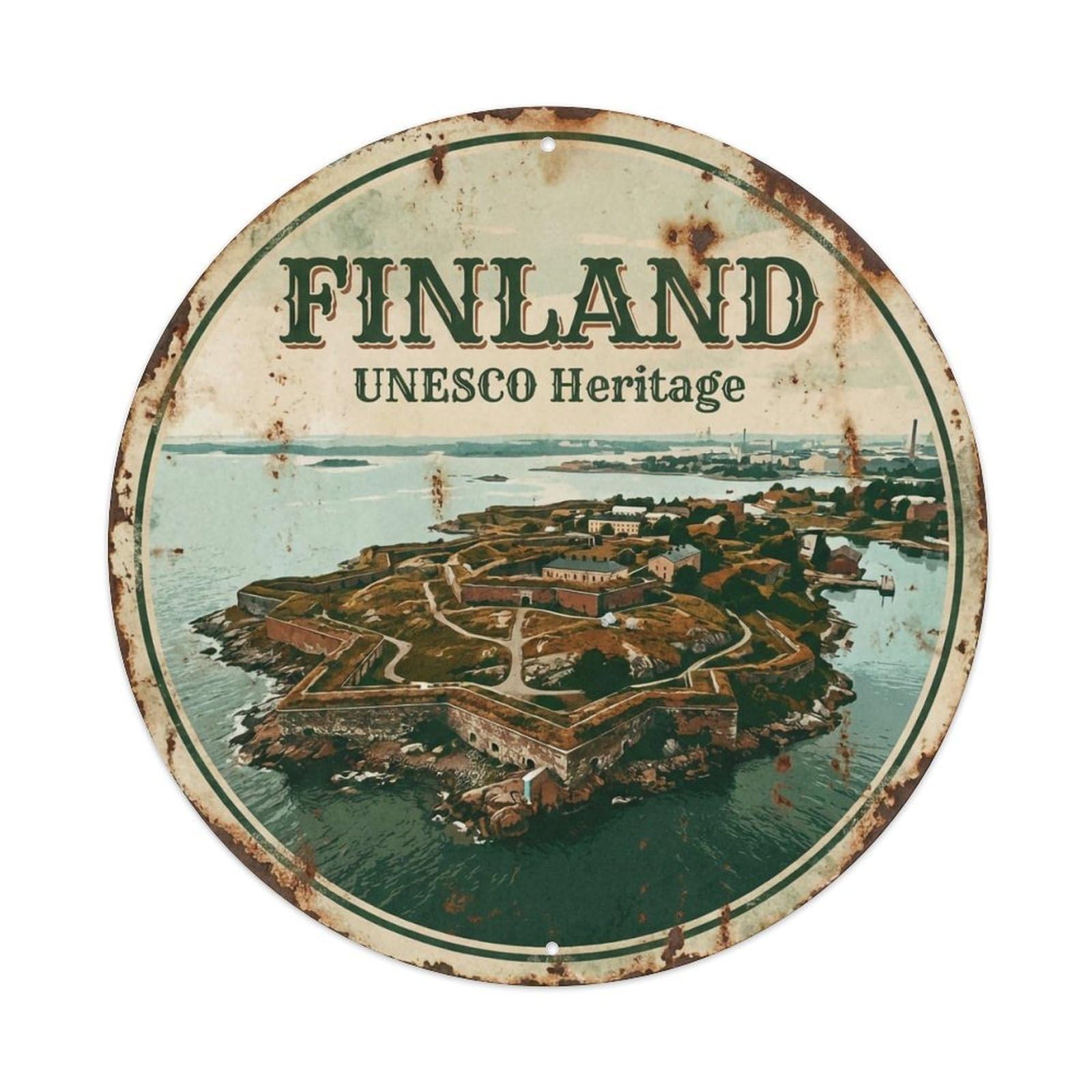 Vintage Travel Finland Renowned Vintage Metal Tin Sign Plaque