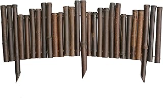 Backyard X-Scapes Caramel Brown Bamboo Garden Border Edging for Landscap...