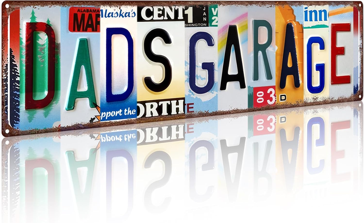 Crazysign Dad Gifts Vintage Dad's Garage Tin Signs Street Signs for Home Man Cave Garage Worlshop Decor 16 x 4 Inches (26036)