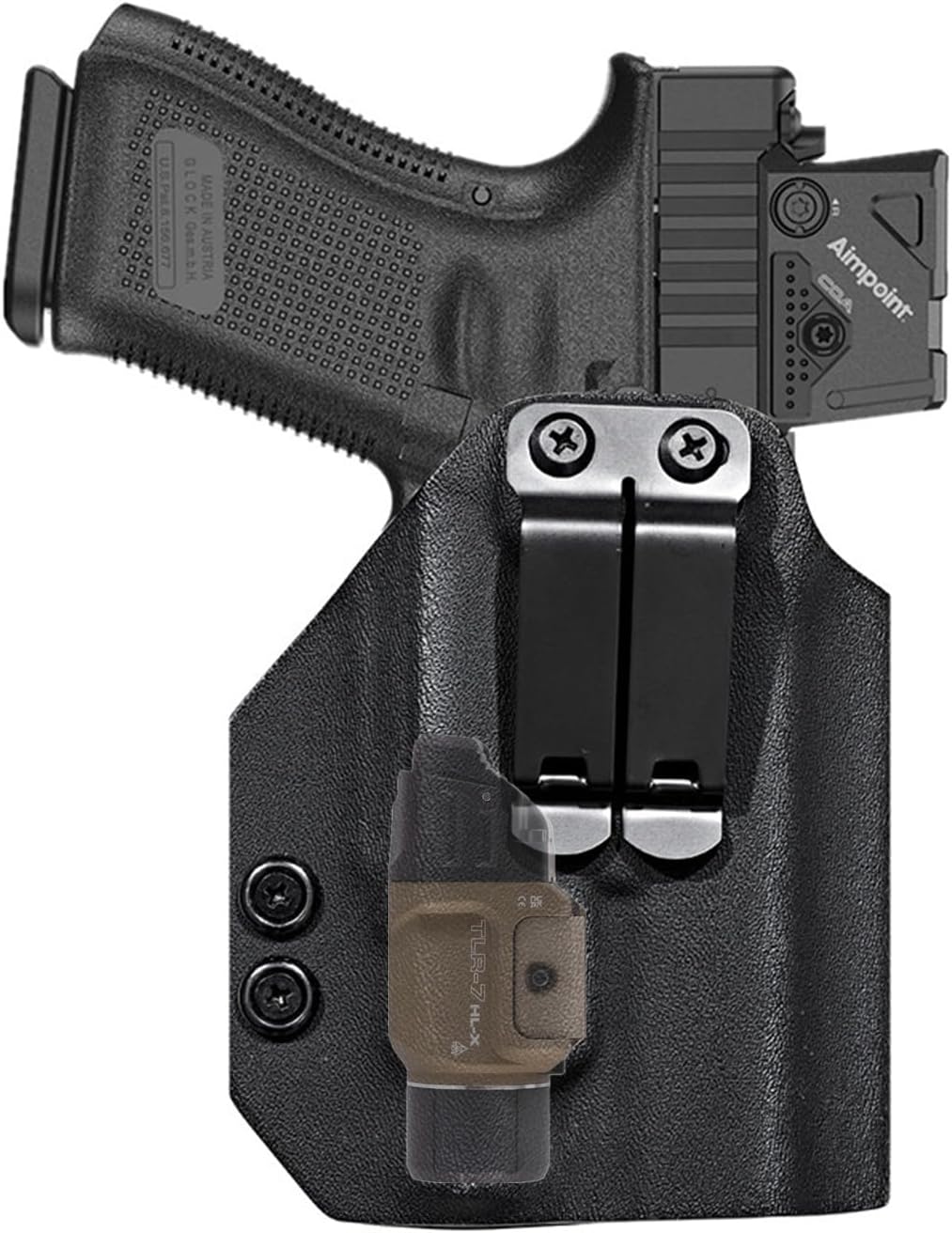 Kydex Lightbearing Holster for Pistols Compatible with Streamlight TLR-7 HL-X TLR-7X TLR-7A Tactical Weapon Light Flashlight