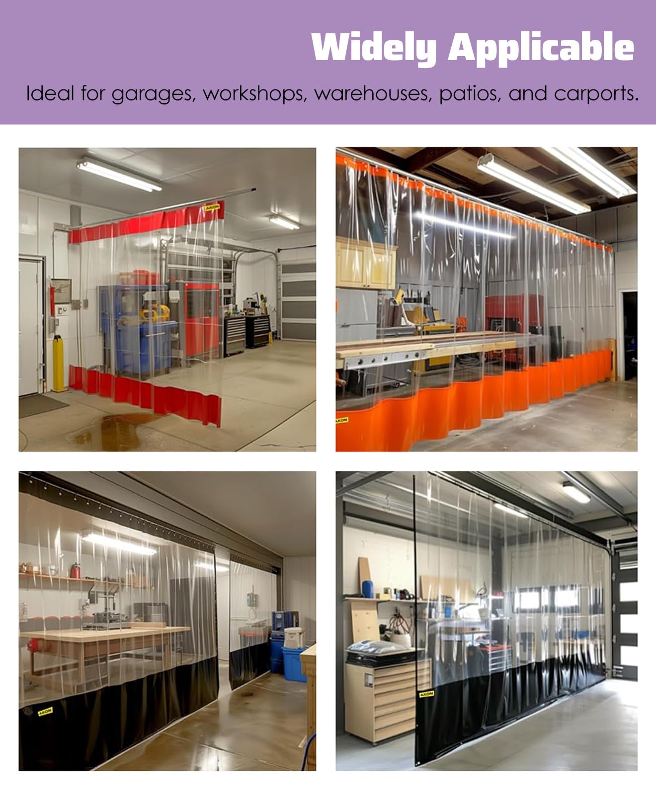 Sistema di binari per soffitto scorrevole divisorio soluzione di archiviazione espandibile per officina auto Detailing Bay pannello divisorio set facile installazione design