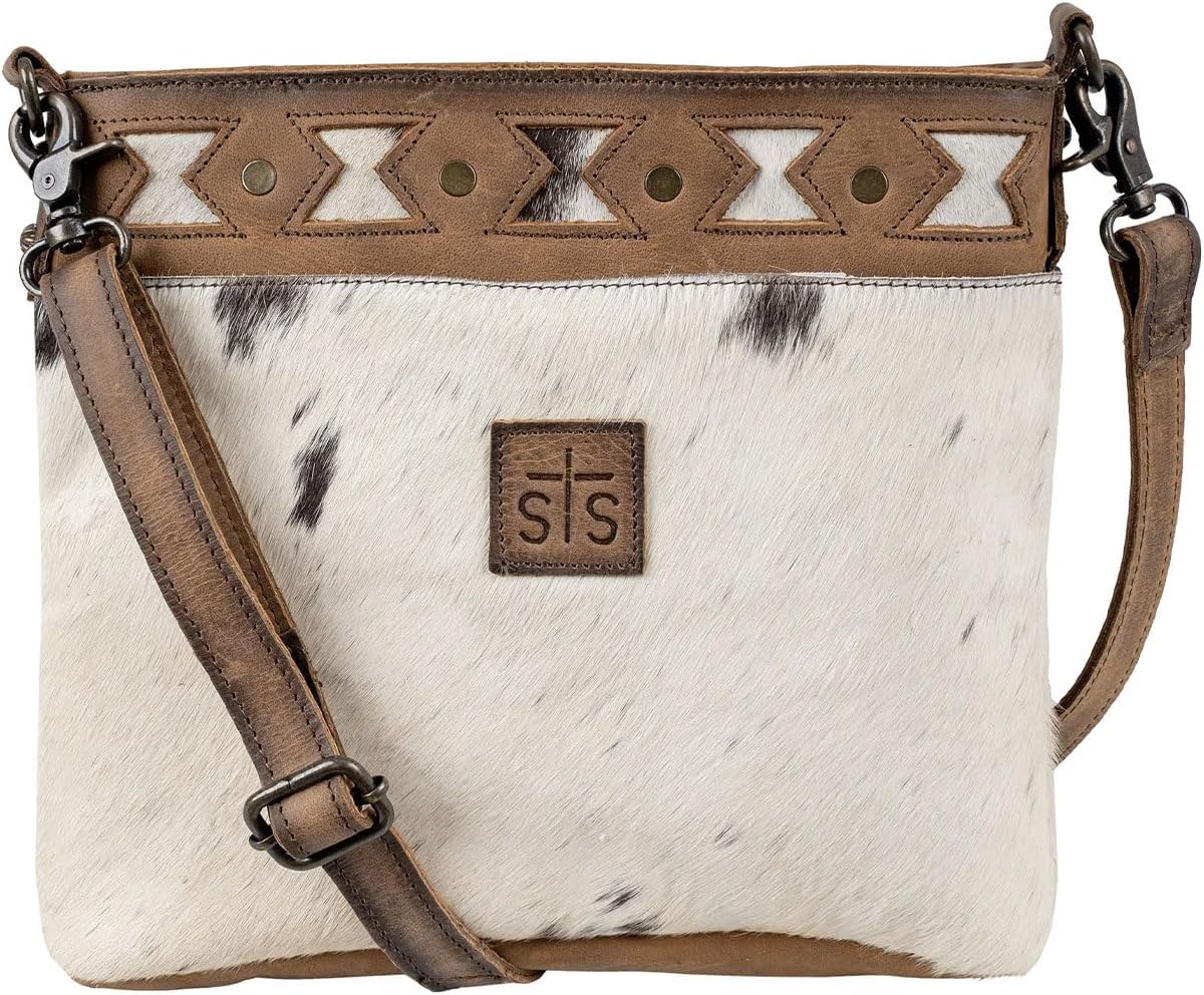 STS Ranchwear Womens Roswell Vivian Tan Cowhide Crossbody Bag