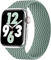 Vista 9 de Silicone Braided Solo Loop Compatible with Apple Watch Band 38mm 40mm 41mm 42mm 44mm 45mm 46mm 49mm, Stretchy Elastic Sport Strap Compatible for