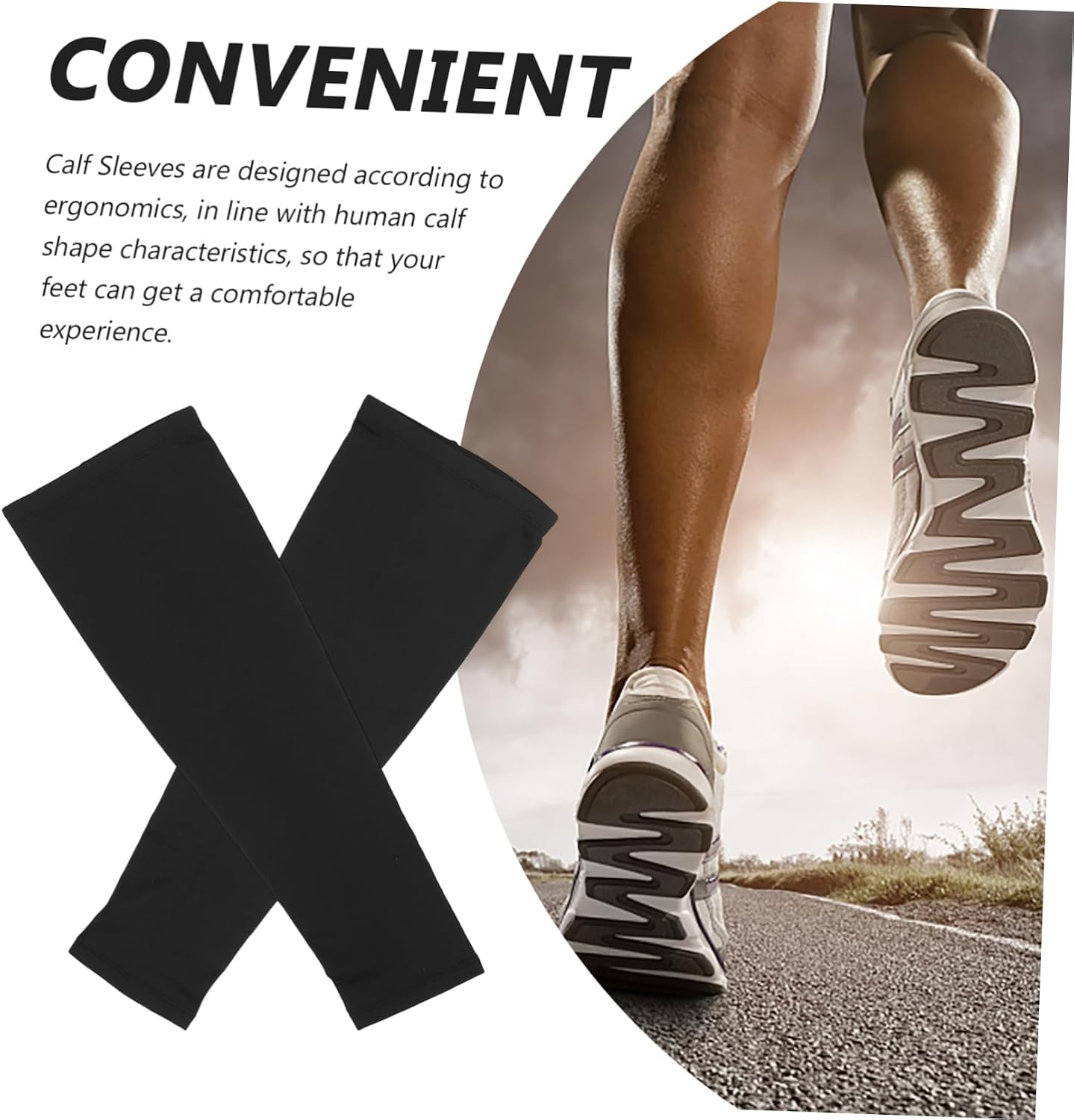 8pcs Calf Compression Sleeves Breathable Elastic Covers for Men for Sports Activities Material Comfortable Fit Lightweight Design