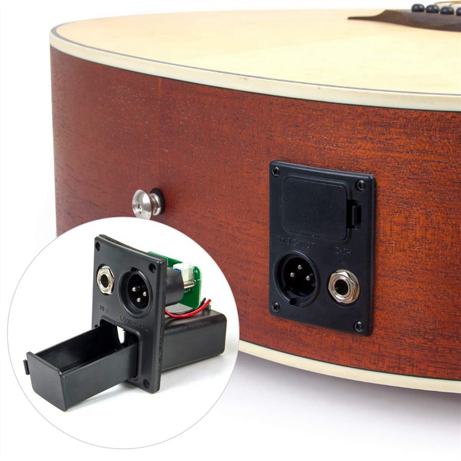 5-Band-EQ-Tonabnehmer Für Akustikgitarre Mit LCD-Bildschirm Und Mikrofon-Tonabnehmer Ersatzteile für Akustikgitarren
