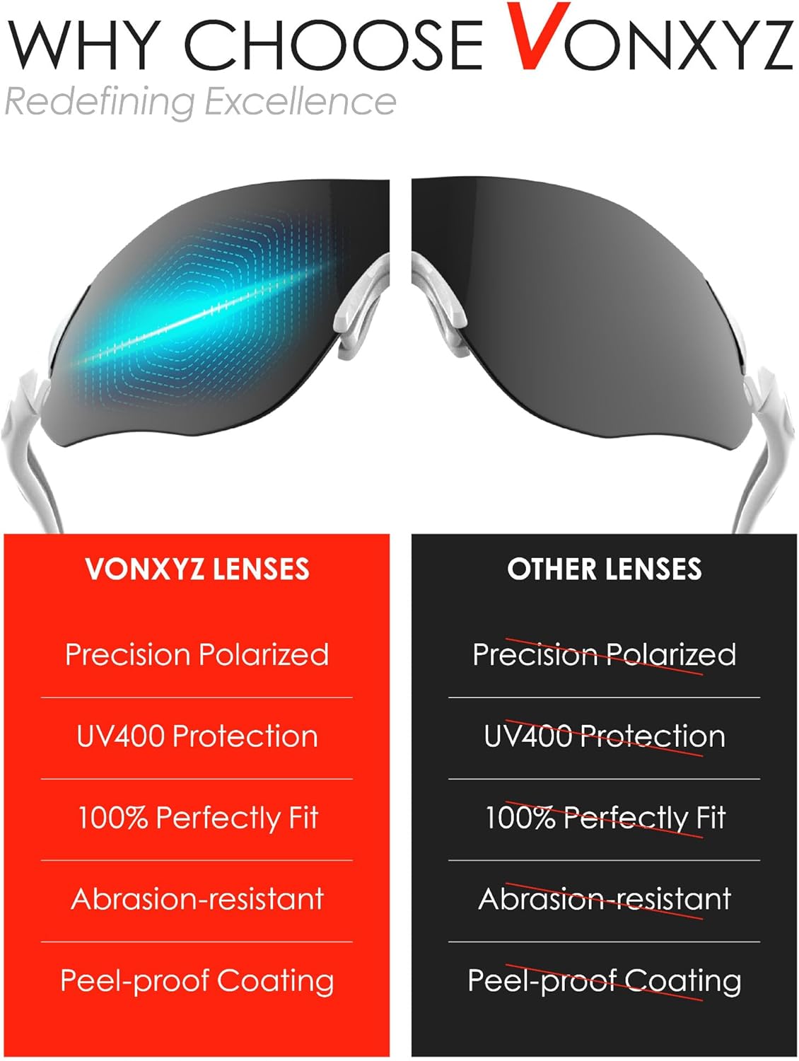 Vonxyz Lenses Replacement for Smith Parallel Max Sunglass - Multiple Options - Image 4