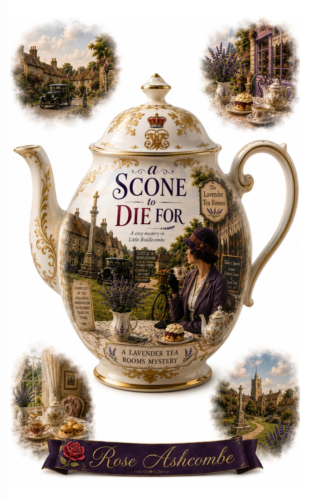 A Scone to Die For: A charming British cozy mystery featuring an amateur sleuth, village secrets, and murder over afternoon tea (Lavender Tea Rooms Mysteries)