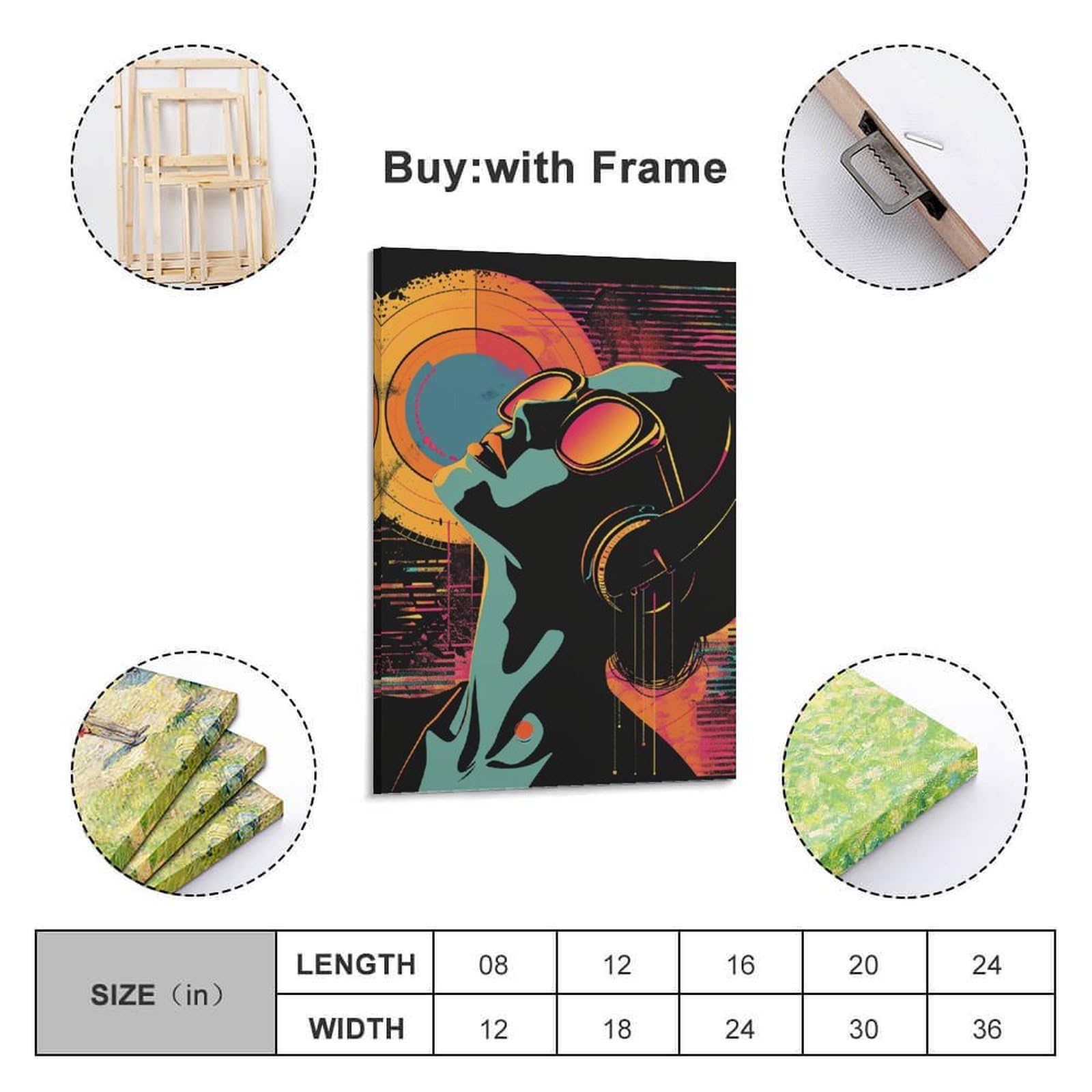 Kunst Modern Poster-Konzert Bilder Wandkunst Deko, Wanddeko Wand Wohnzimmer Wanddekoration Deko20x30inch(50x75cm)