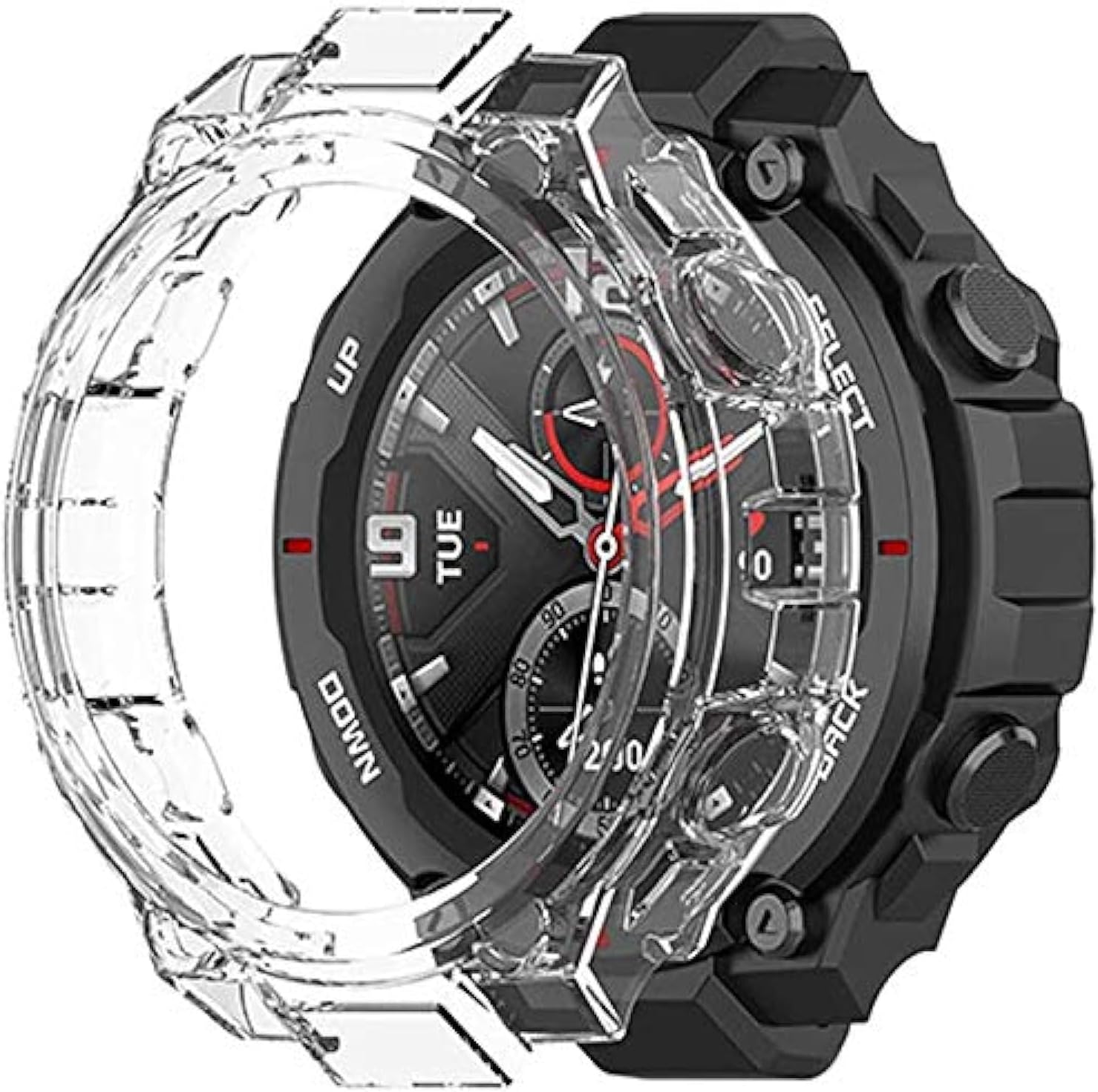 M.G.R.J® Soft & Flexible TPU Case Cover for Amazfit T Rex/Amazfit T-Rex Pro (Transparent)