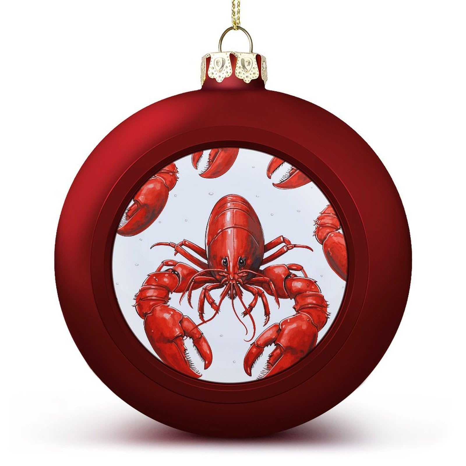 Boules de Noël motif homard rouge déco de sapin originale et originale