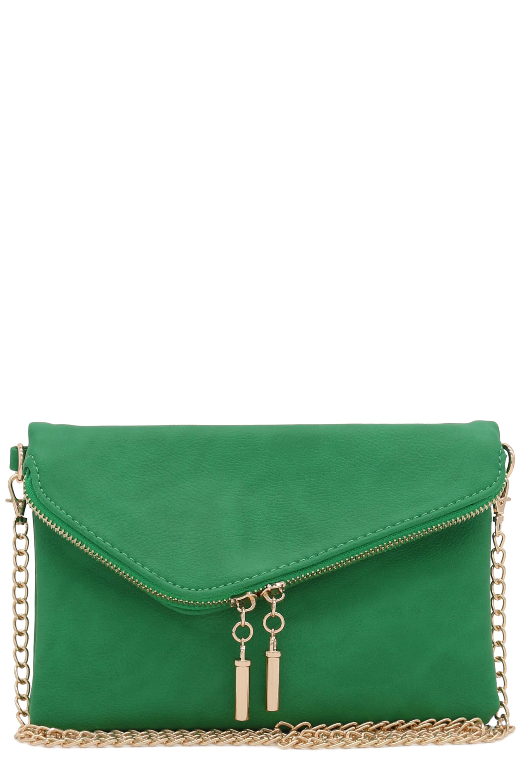 FashionPuzzle Envelope Wristlet Clutch Crossbody Bag with Chain Strap