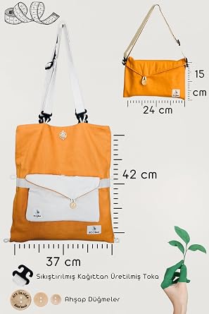 Multifunctional Bag Convertible Handmade Thick Canvas Unisex Practical Stylish Environmentally Friendly Double and Single Sided Models