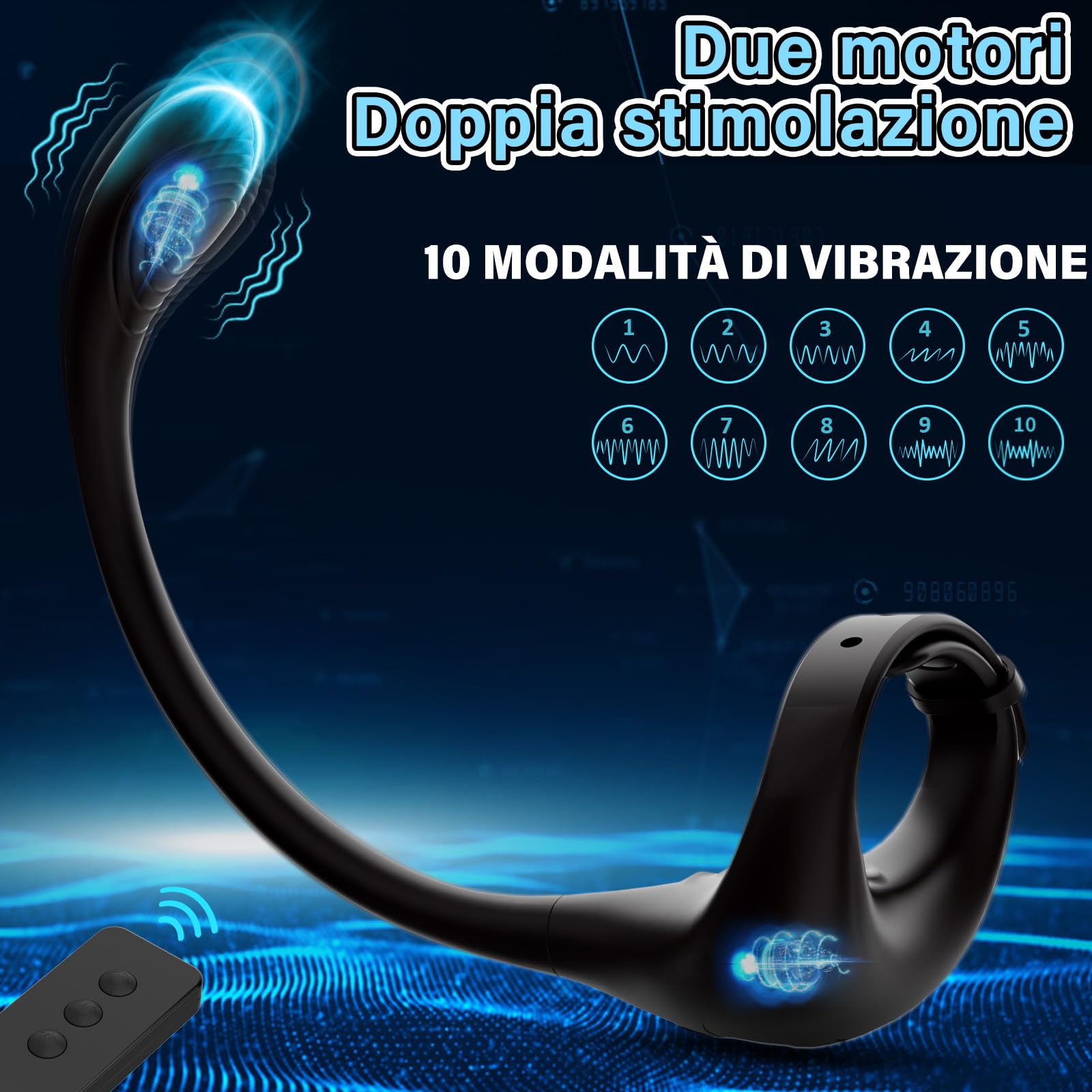Anale Plug Vibratore per Uomini Sex toys - Anello del Pene Vibratori Giocattoli Sessuali Uomo Gay Coppie Sesso con 10 Modalità di Vibrazione e APP, Analesex Erotici Massaggiatore Prostata Stimolatore