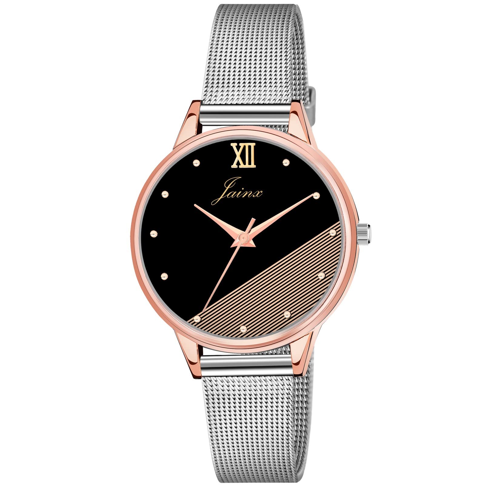 jainx Black Dial Mesh Chain Analog Wrist Watch for Women - JW8511 (B0B8HCDJ8Y) Amazon Price History, Amazon Price Tracker