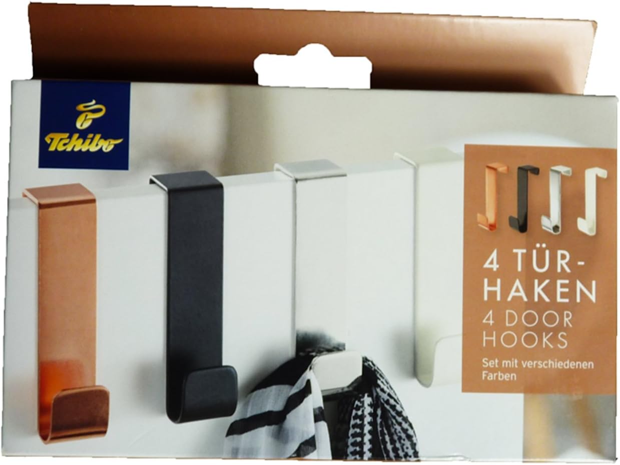 TCM Tchibo: 4 Door Wardrobe Hook, Coat Hook Towel Rack
