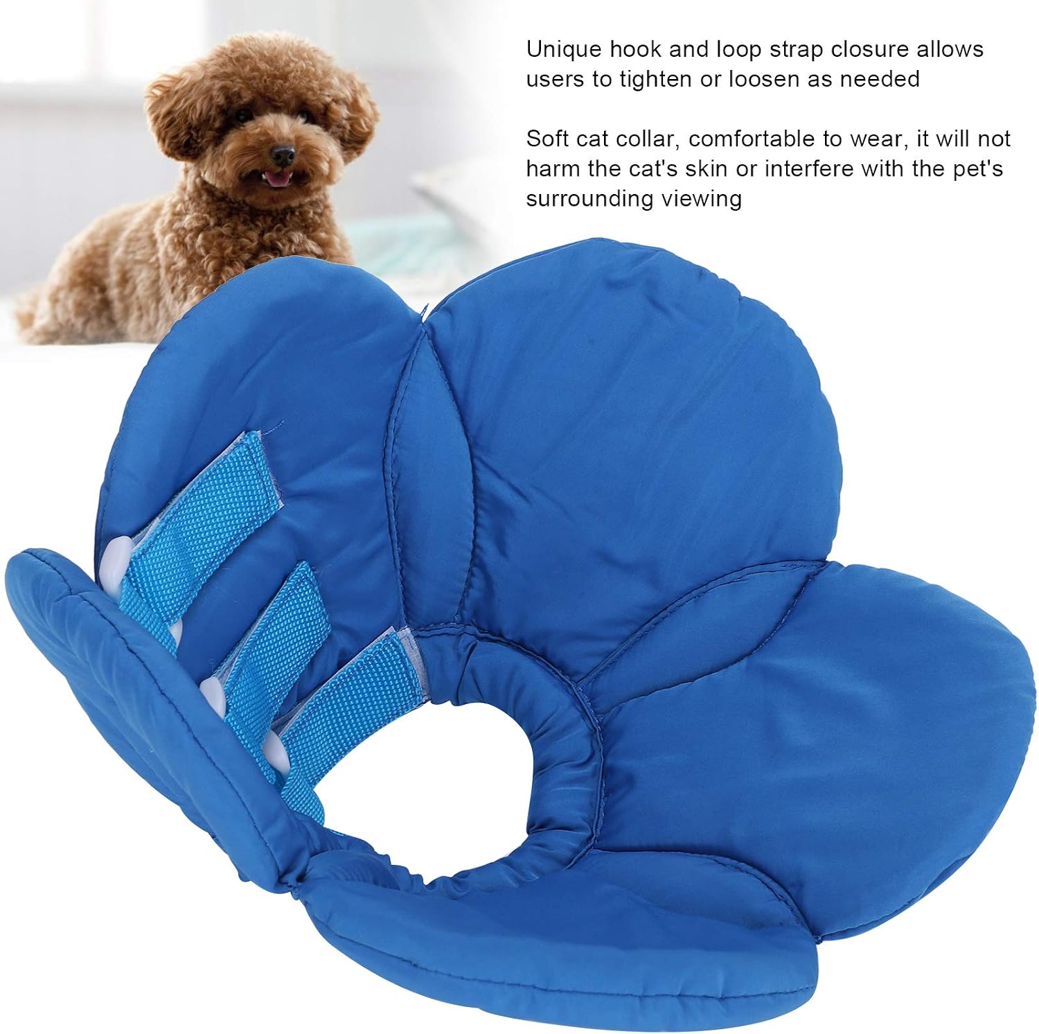 Dog Cone Collar, Wound Healing Protective Cone Surgery Recovery Collars Dog Donut Collar After Surgery Elizabethan Collar for Dogs Adjustable Soft Neck Cone for Small Pet (S)