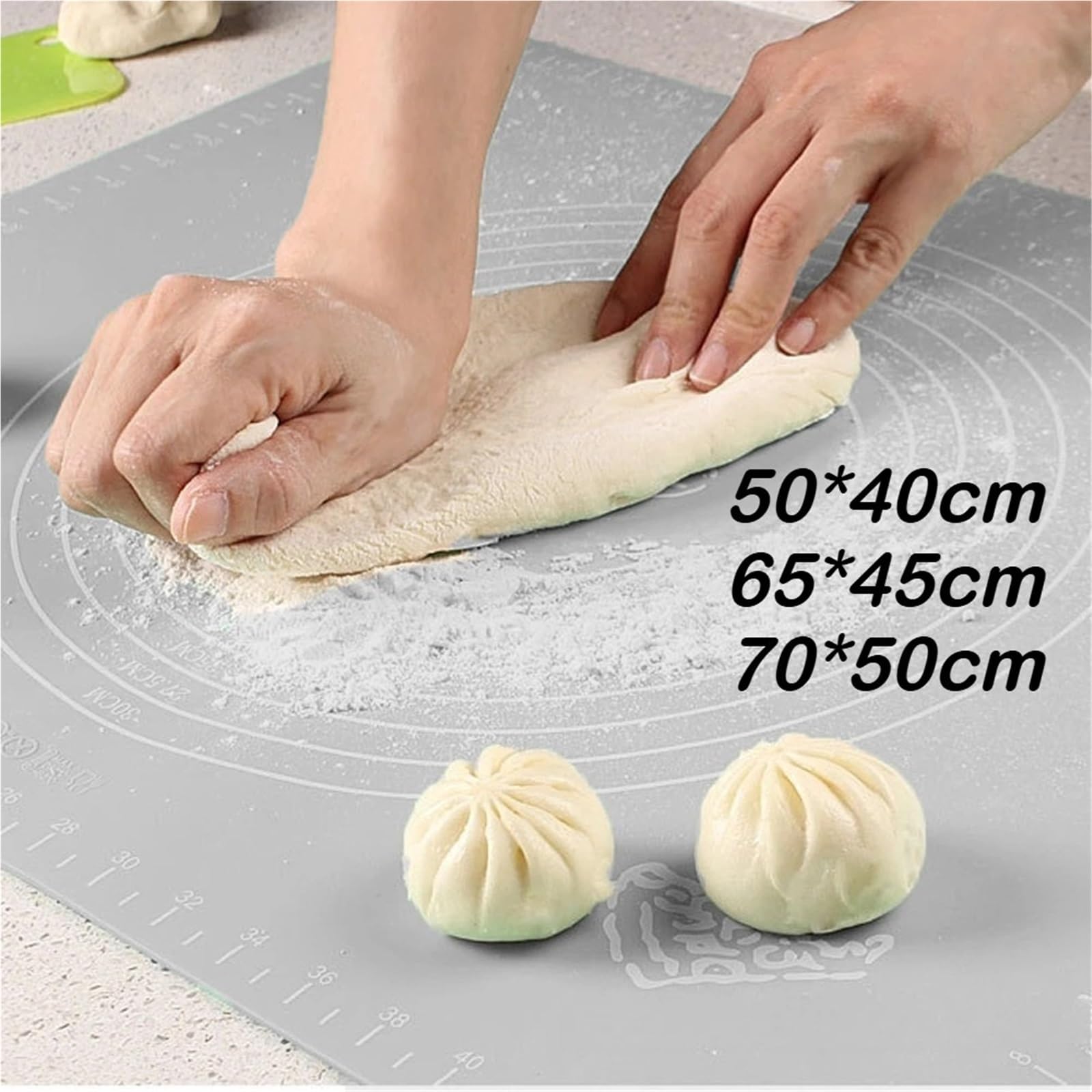 Tapete De Silicona Para Hornear Tapete de silicona for repostería, extra grueso, antiadherente, for hornear y amasar(70x50cm)