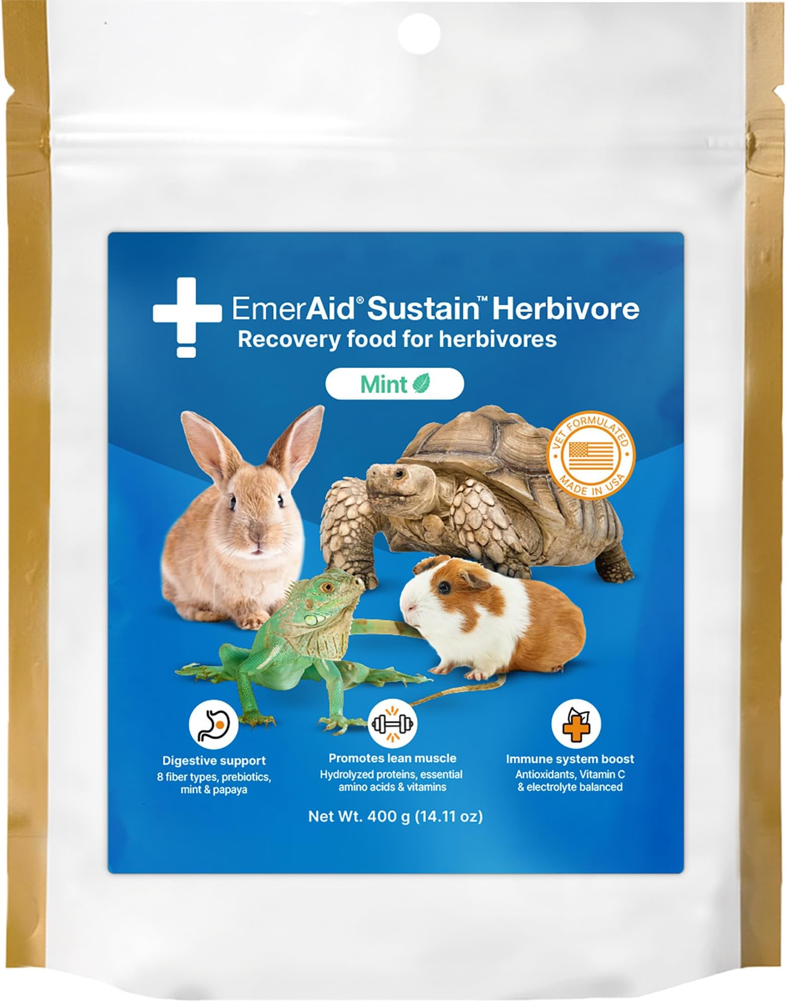 Sustain HDN Life Saving Nutrition for Herbivores, Made with Non-GMO and Human Grade Ingredients, 400g Bag