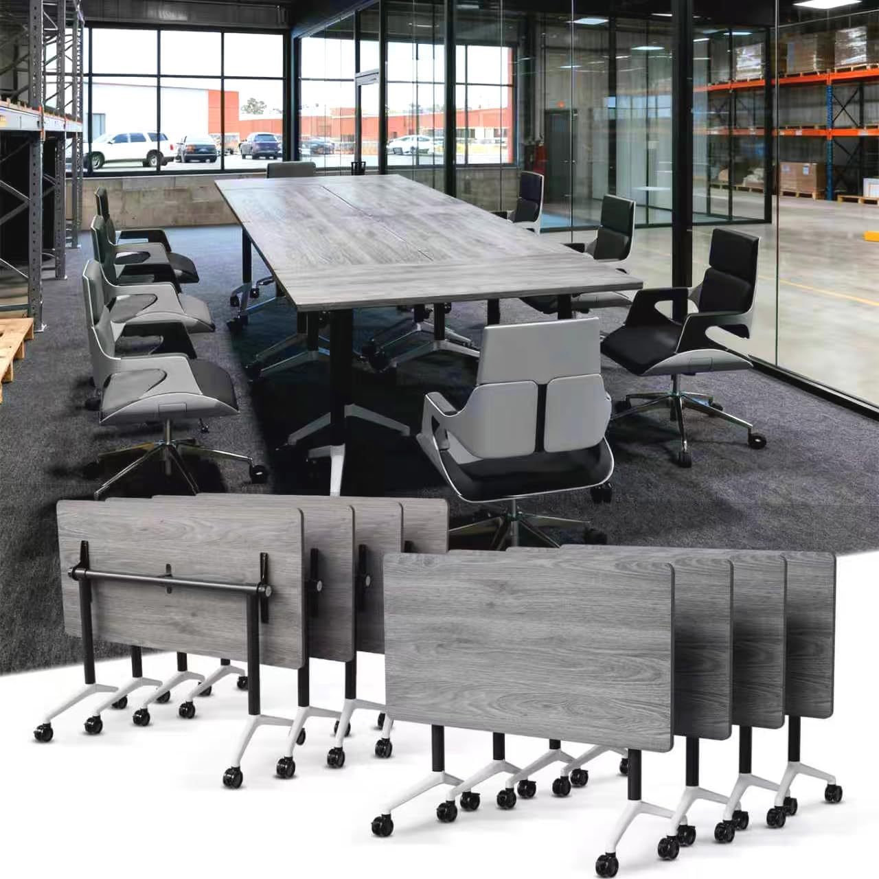 Amazon.com: Conference Room Table, Modern Office Conference Tables ...