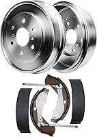 Detroit Axle 4-Pc Rear Brake Drum & Semi-Metallic Shoe Kit for 2005-2008 Chevy Silverado GMC Sierra 1500 - 10-Year Warranty