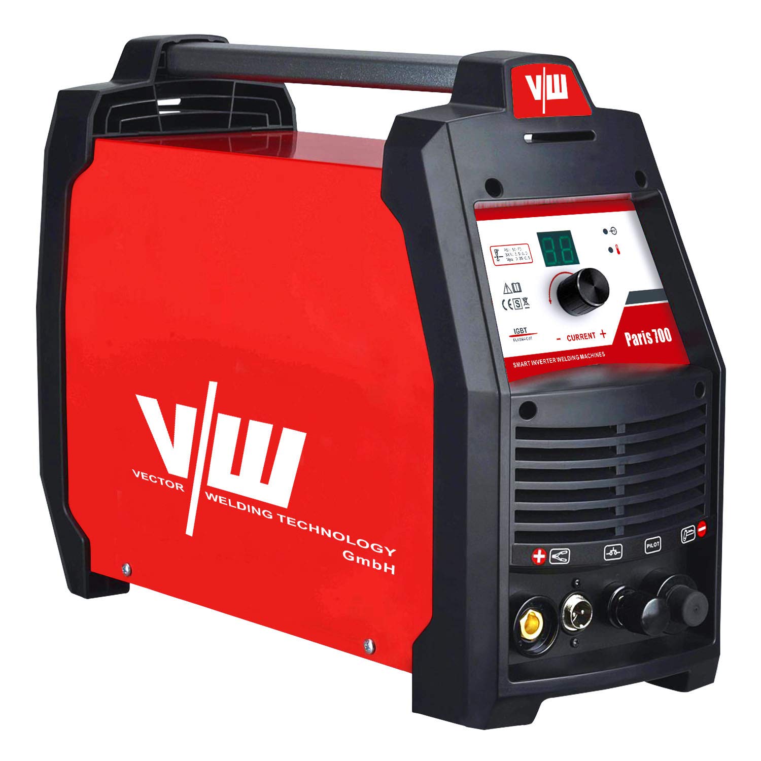 Vector Welding przecinarka plazmowa, urz?dzenie do ci?cia plazmy, spawarka plazmowa, elektryczna moc 70 A, z palnikiem do ci?cia plazmy, do stali, metalu, aluminium, Paris 700