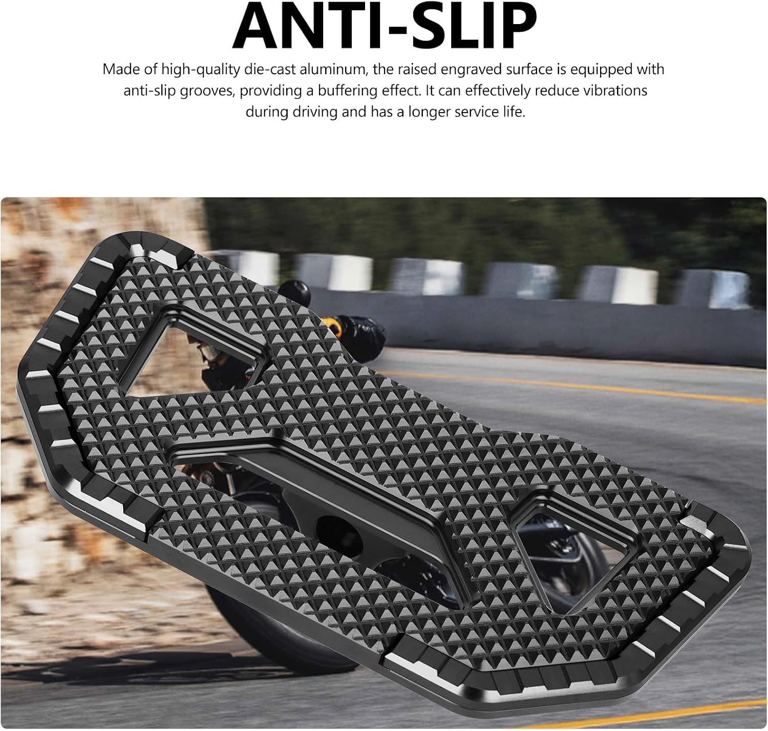 Upgraded Motorcycle CNC Aluminum Rider Footboard, Adjustable Front Footrests Highway Pegs Fits for Honda Rebel 300 500 CMX300 CMX500 2017-2025 Black