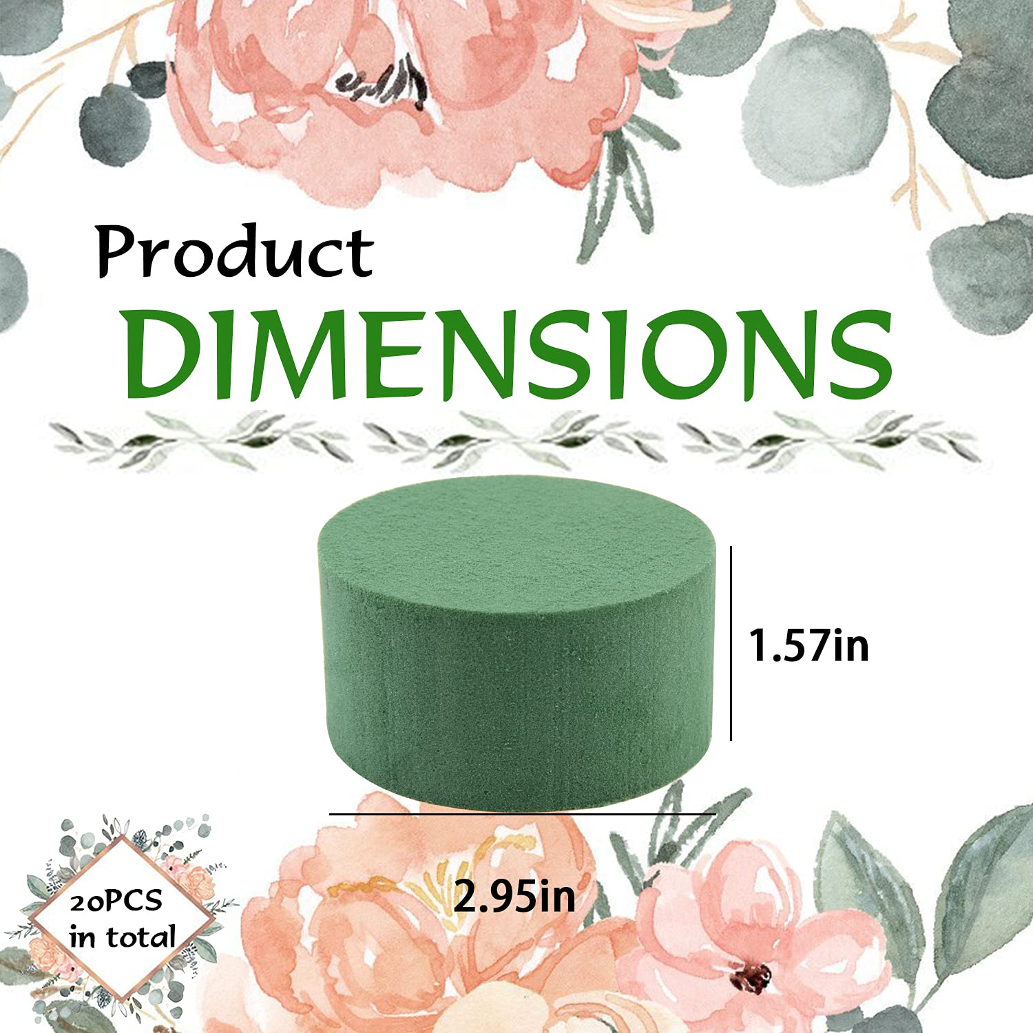 7 Stück Blumenschaum-Set – Grüner Nass-/Trockenschaum Für Frische & Künstliche Blumen