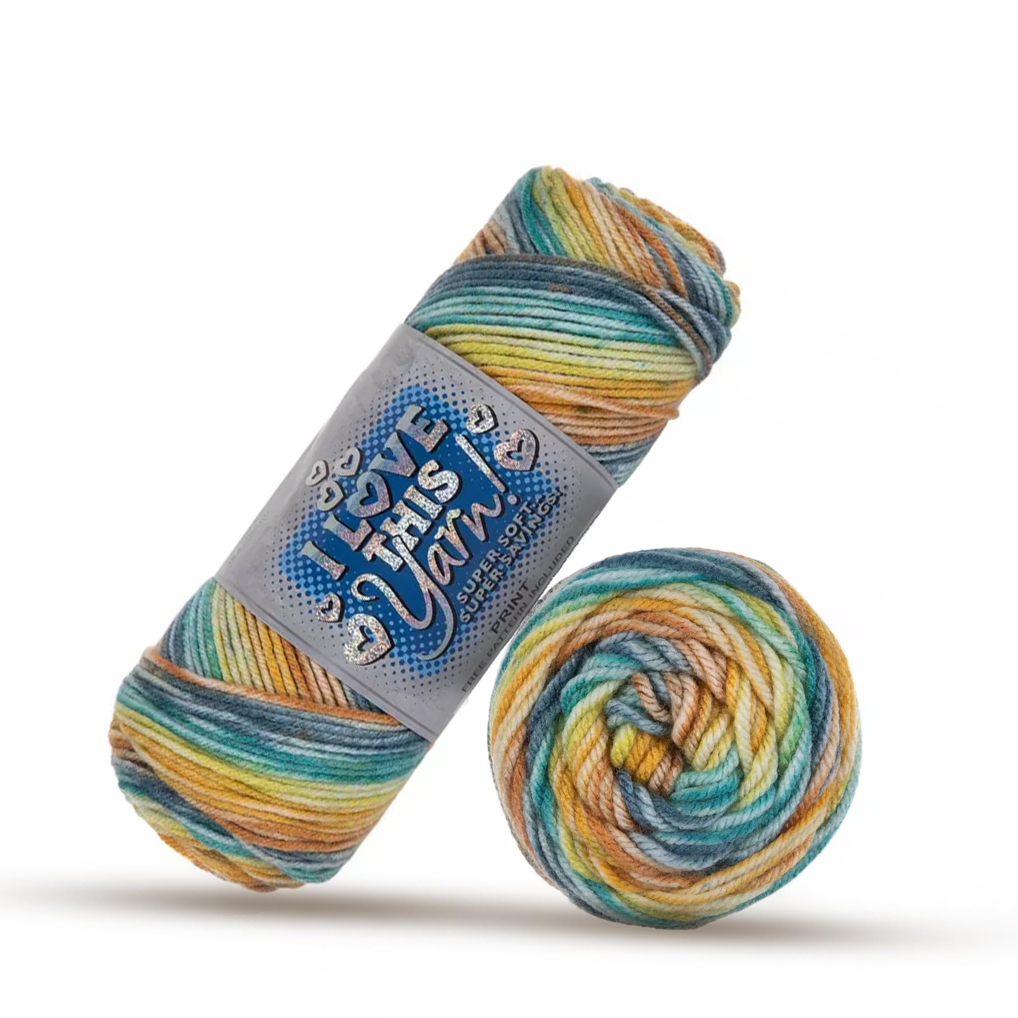 I Love This Yarn 4 - Medium – 252 Yards of Acrylic Yarn for Crocheting & Knitting Blankets, Hats, & More – Craft Supplies for Handcrafting Accessories, Amber Honey
