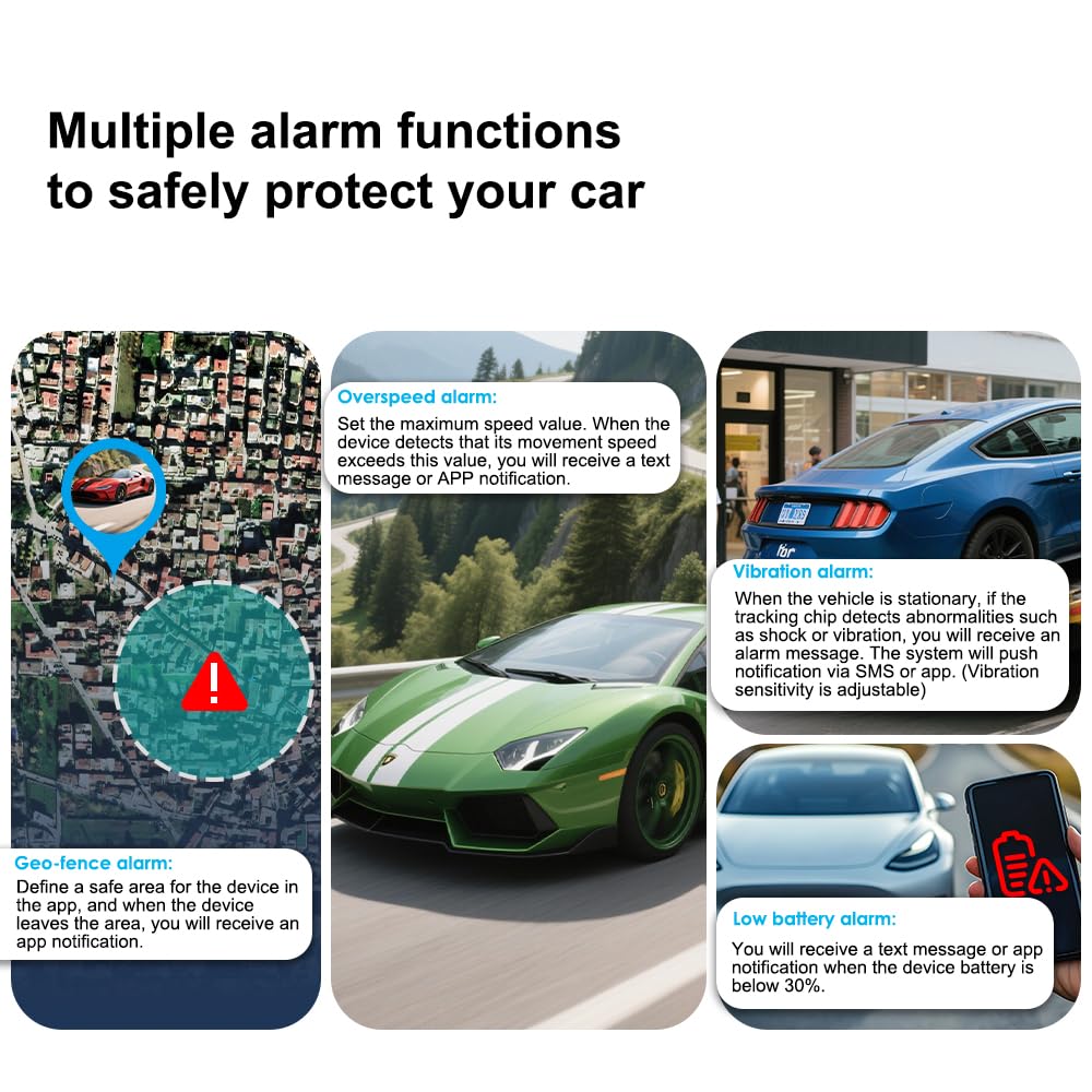 Winnes Localizador GPS para Coche rastreador GPS Modo de Reposo ultralargo Seguimiento magnético en Tiempo Real, antirrobo, para Coche camión y Motocicleta Fuerte Versión Magnética GPS Tracker