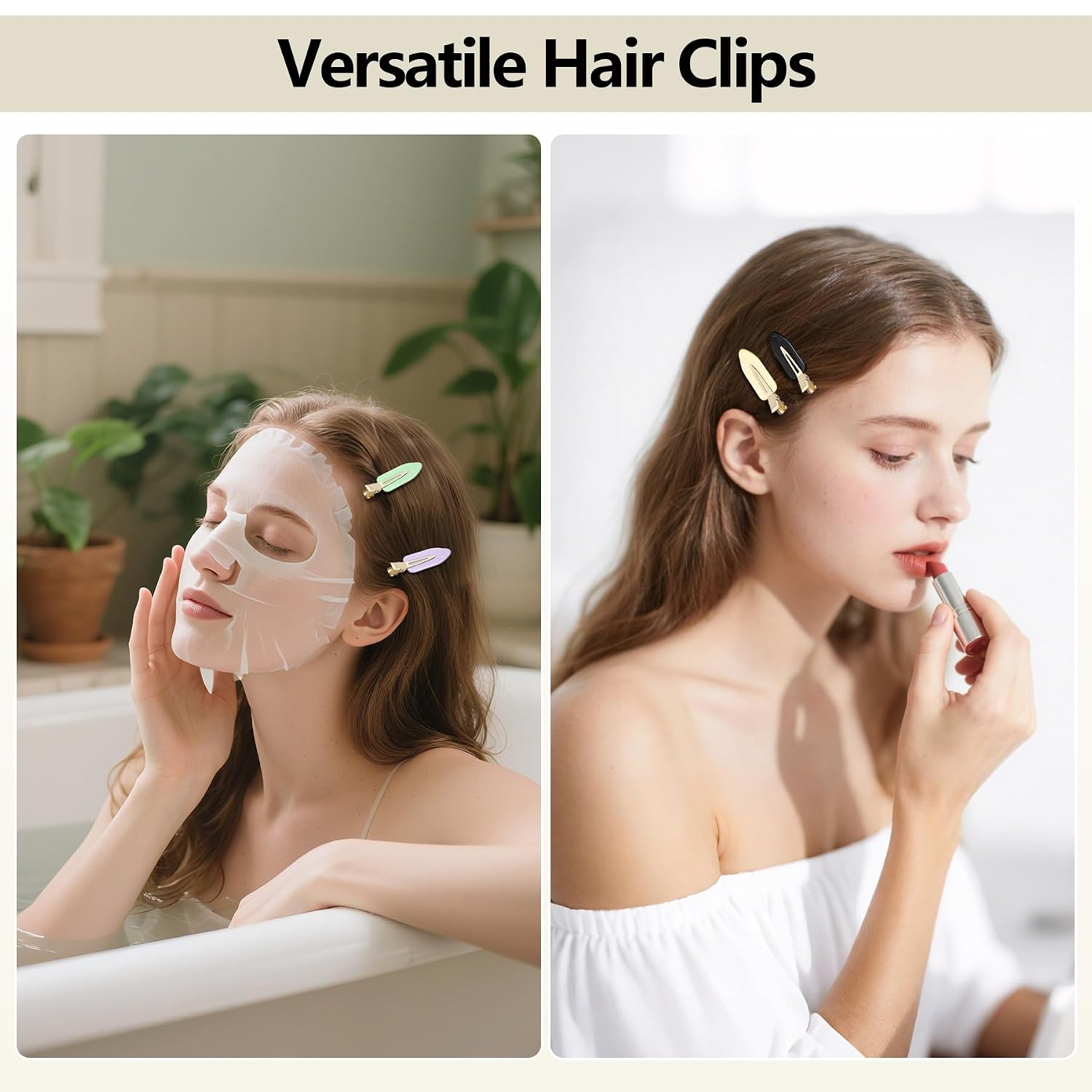 YIERSO 8 Pcs No Bend Hair Clips No Crease Makeup Duckbill Clip for Women image 3