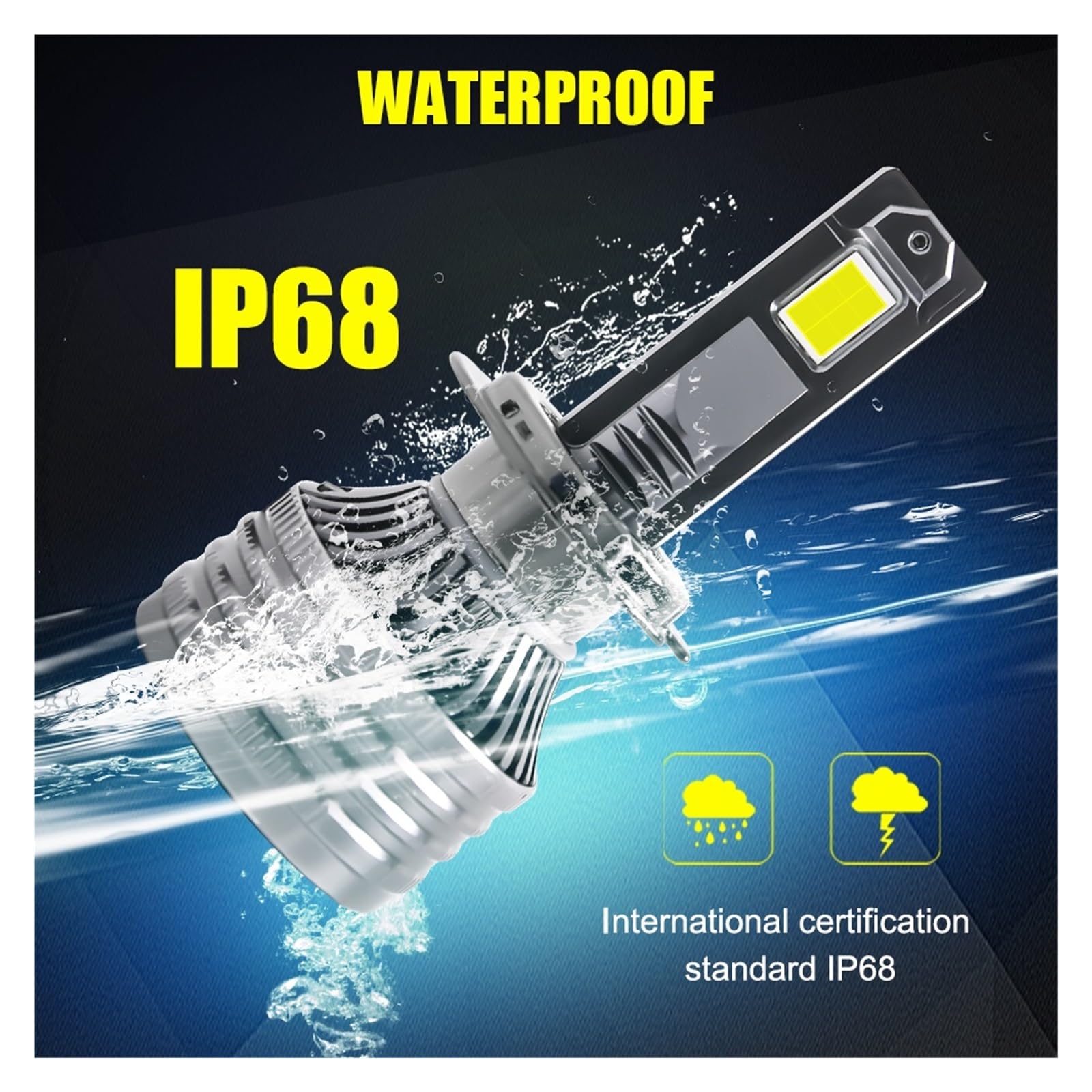 150W 30000LM H4 H7 H11 9005/HB3 9006/HB4 las bombillas LED más brillantes for coche 12V 6000K bombillas LED for faros delanteros con Canbus(H7)