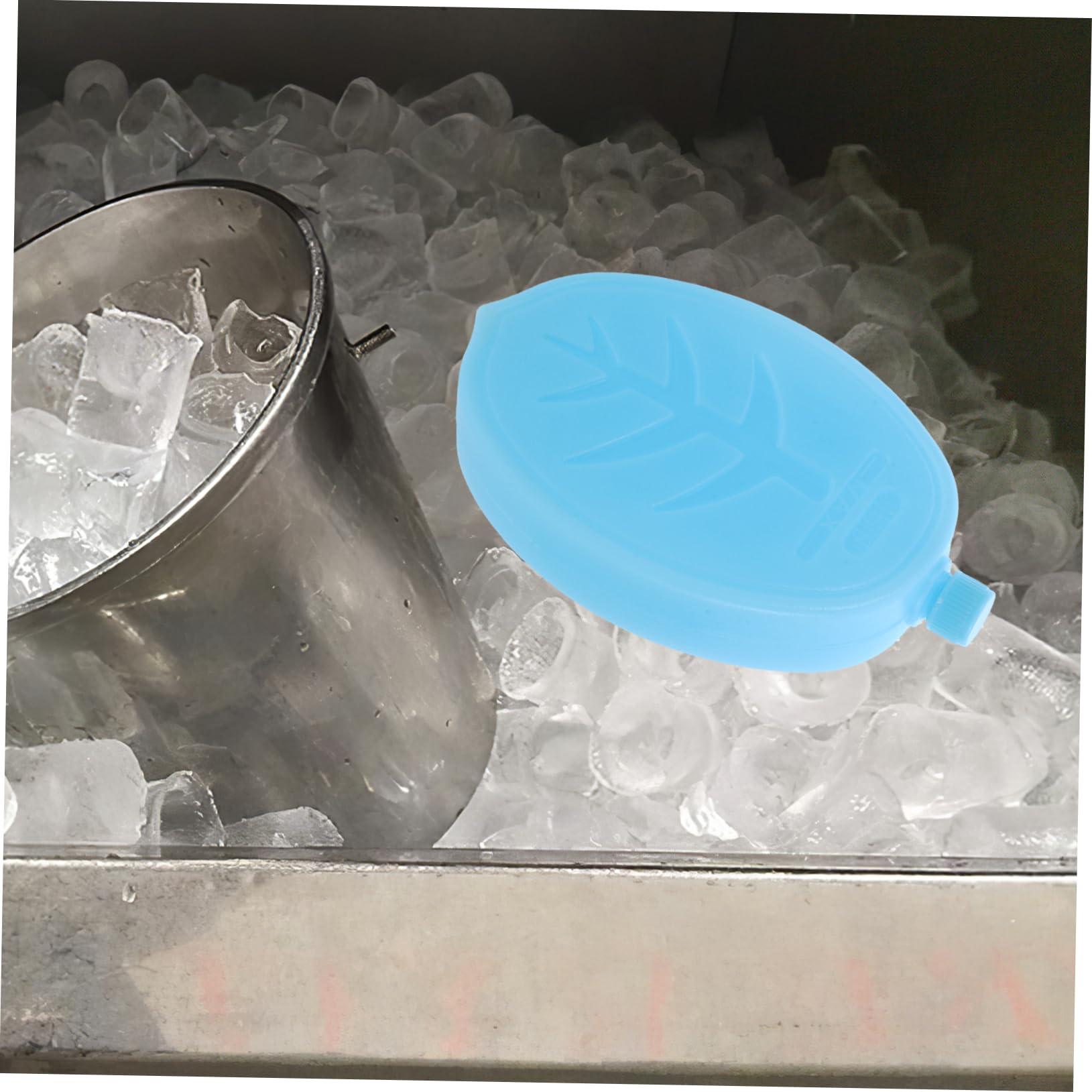 INOOMP Borsa del Ghiaccio per Cubetti di Ghiaccio Ghiacciaie Riutilizzabili Contenitore del Ghiaccio del Congelatore Ghiacciaia del Congelatore Bianca