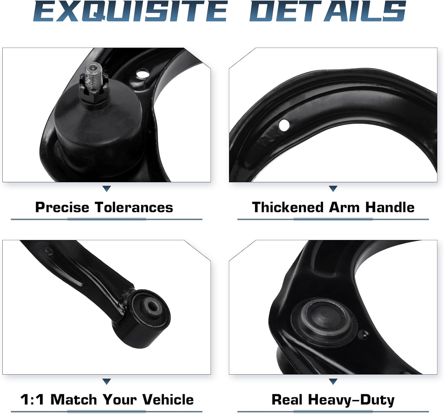 10Pcs Front Upper Control Arms with Ball Joints for Hyundai Azera 2006-2011, Sonata 2006-2010 Stabilizer Links Tie Rod End Suspension Kit K621229 K621230 ES800334 ES800335 K500035 K80949 EV800345