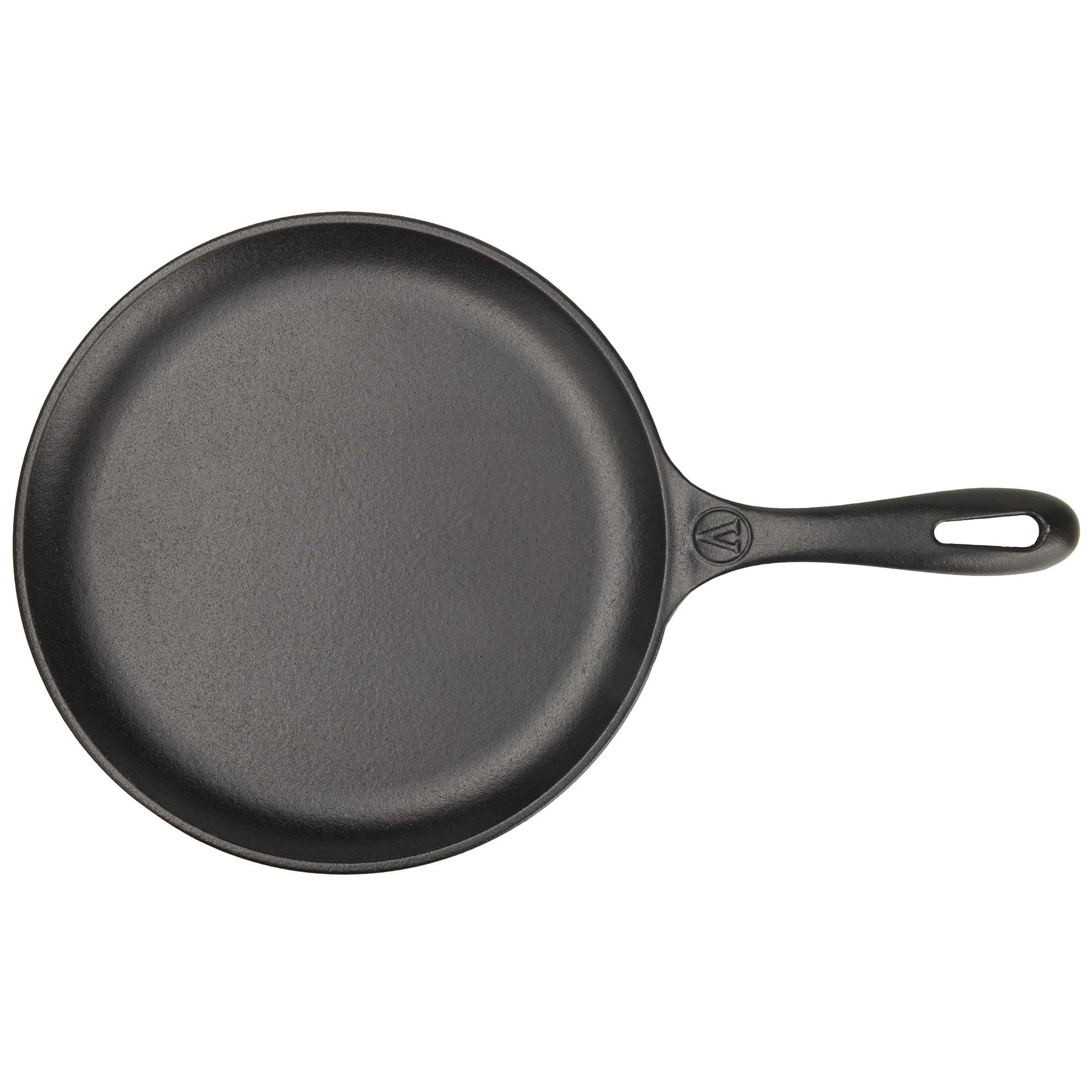 VICTORIA Plancha Cocina Inducción Comal Hierro Fundido Esmaltado para Pizza, Tortillas 26,6cm, Fuego, Barbacoa, Horno, Vitrocerámica, Gas, Sartén Libre de Tóxicos sin PTFE