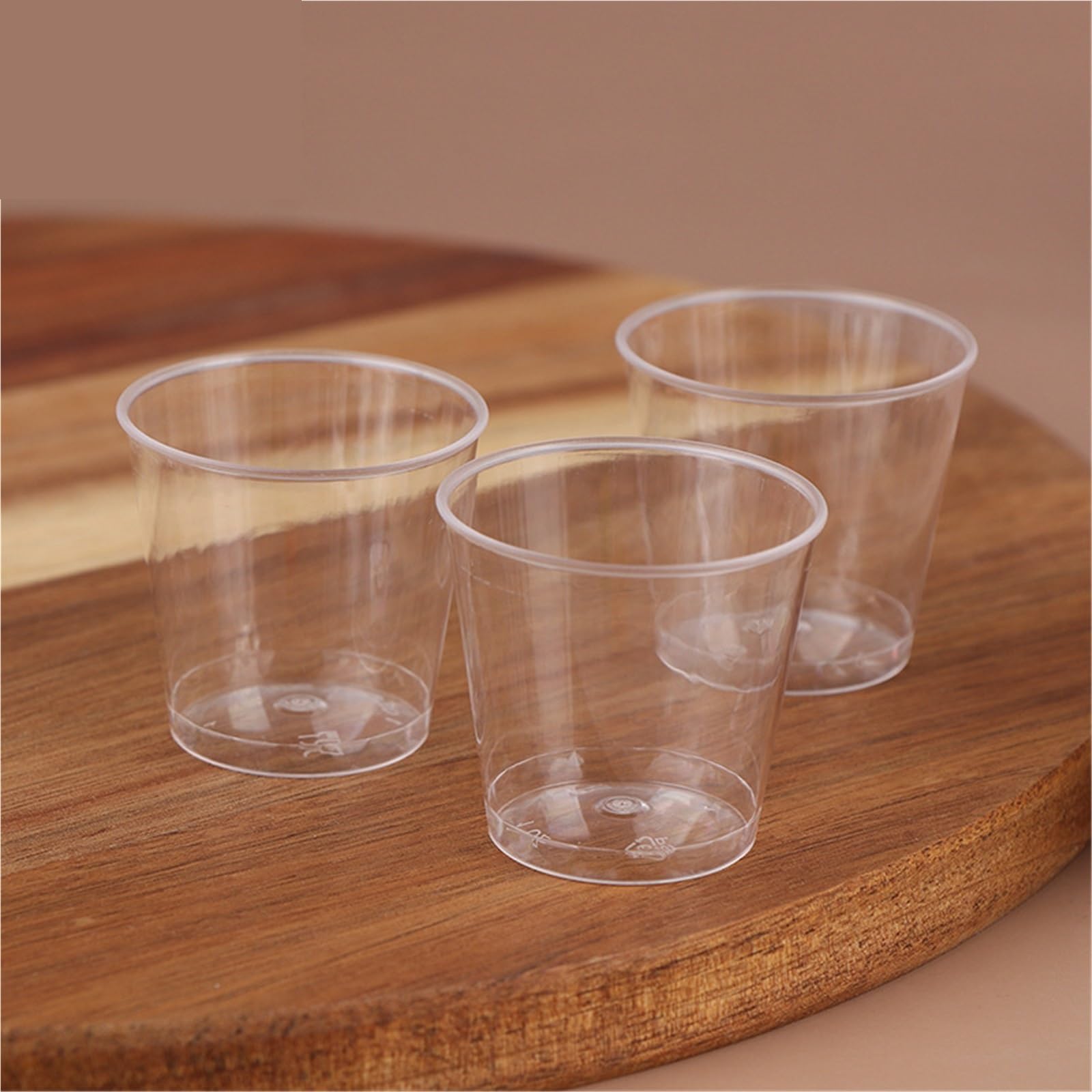 100 Stück 30 ml transparenter Mini-Kunststoffbecher für Party & mehr | Picknick im Freien, Geburtstag, Küche, Party, Schnapsgläser, Gelee-Becher, Geschirr, Verkostung