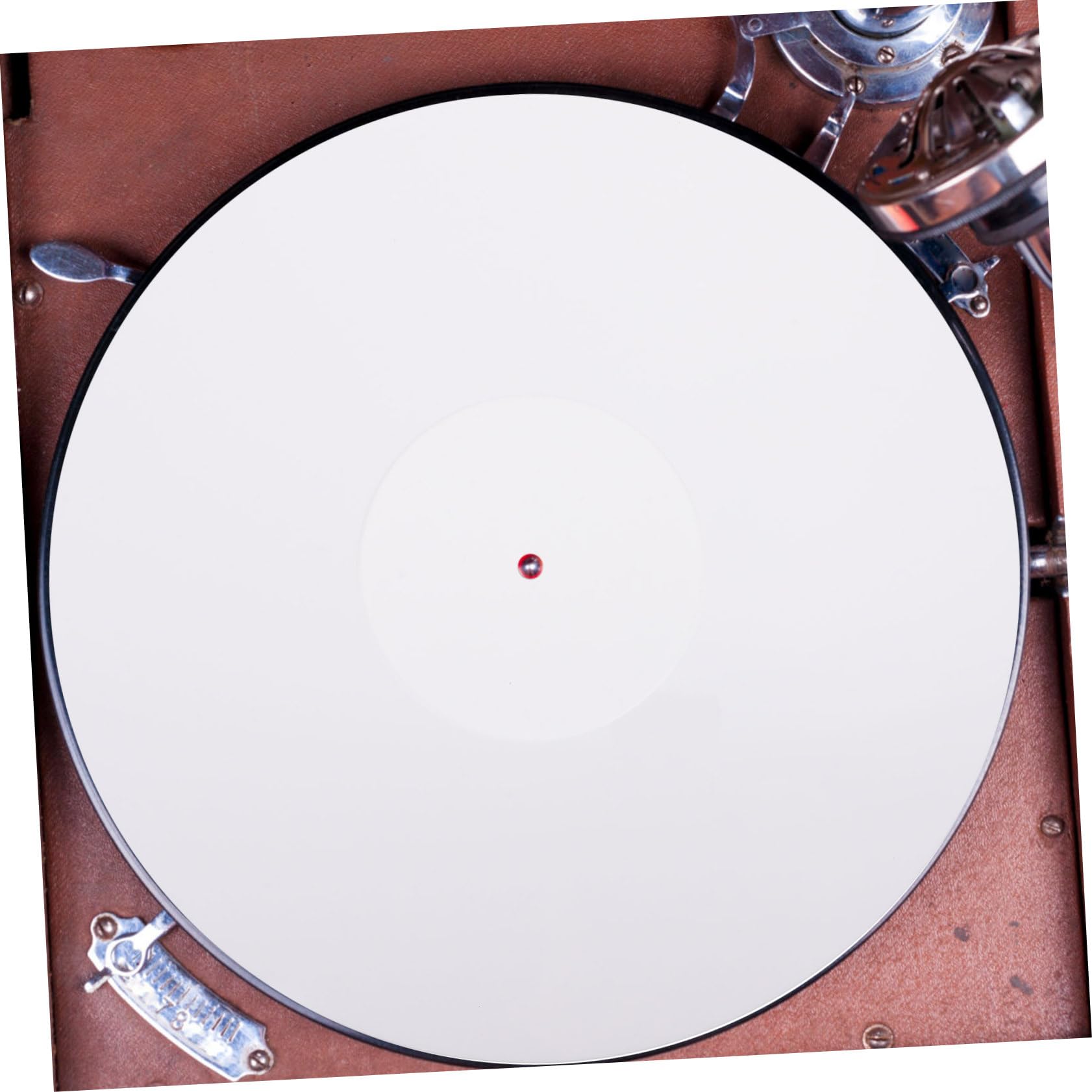 Tappetino Acrilico per Giradischi Protezione Disco in Vinile Bianco Antistatico Resistente e Facile da Usare