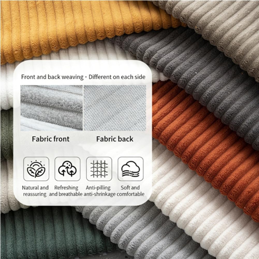 Tela de pana de 1,48 x 5 m, tela de tapicería, tela de pana, tela para tapicería, tela de tapicería de pana ancha, tela acanalada para manualidades, sofá, peluche, cortinas, faldas, ropa