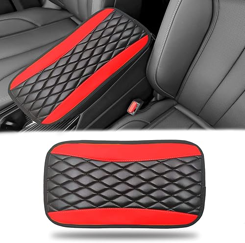 Miniatura 36 de Funda universal de cuero impermeable para consola central de automóvil, protector de caja de asiento para reposabrazos, accesorios de decoración