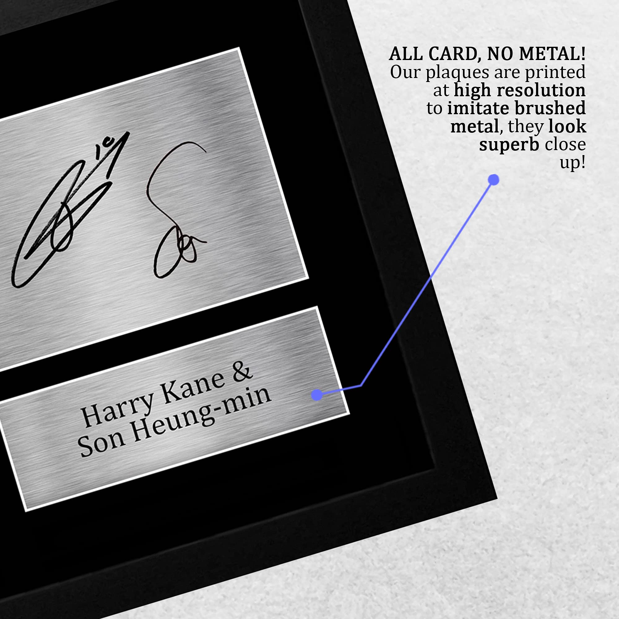 Harry Kane & Son Heung-min Autografata Foto A4 Cornice Regalo Calcio