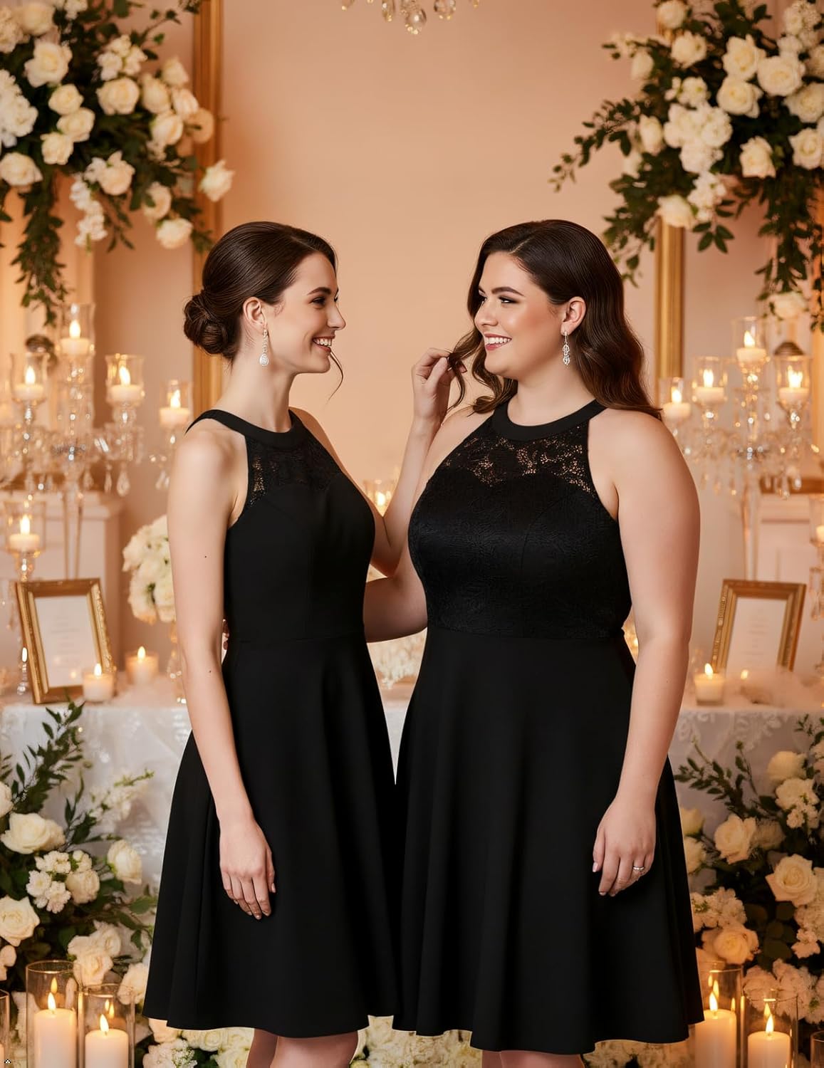 Bbonlinedress Women Cocktail Formal Wedding Dress Halter Evening Party Short Bridesmaid Holiday Prom Dresses for Teens 2026 - Image 5