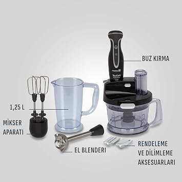 Tefal Powelix Activflow Pro 1000 Watt Blender Seti - Siyah