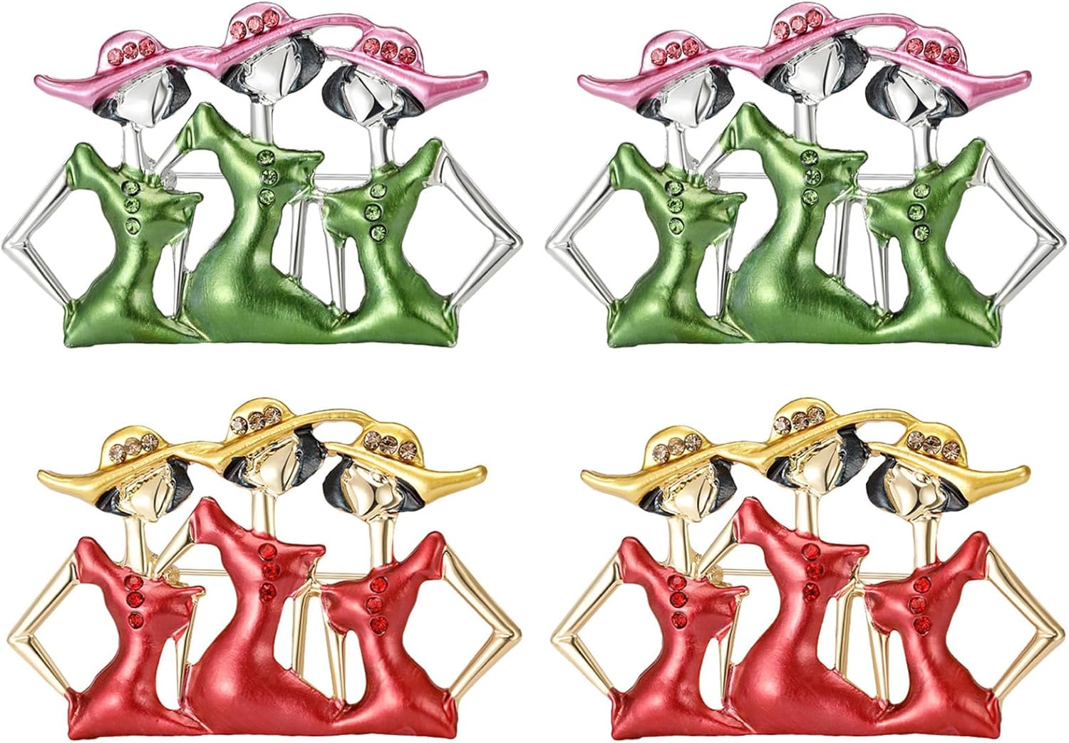 4 Pcs Fashion Brooch for Women Dress Accessories Fashion Shiny Brooch for Any Special Occasions