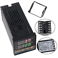 Vista 3 de Controlador de temperatura PID digital REX-C100 PID Termostato Controlador de temperatura Digital REX C100 con relé SSR 25DA K Sonda de termopar RKC