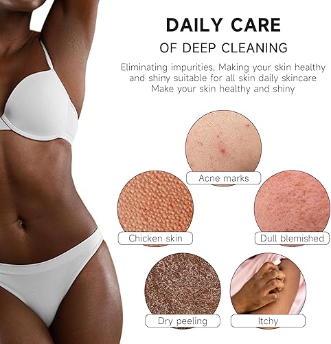 Miniatura 6 de Metene Red exfoliante africana de 3 piezas, tela de red africana colorida, esponja africana larga para uso en la ducha, paño de lavado de ducha para