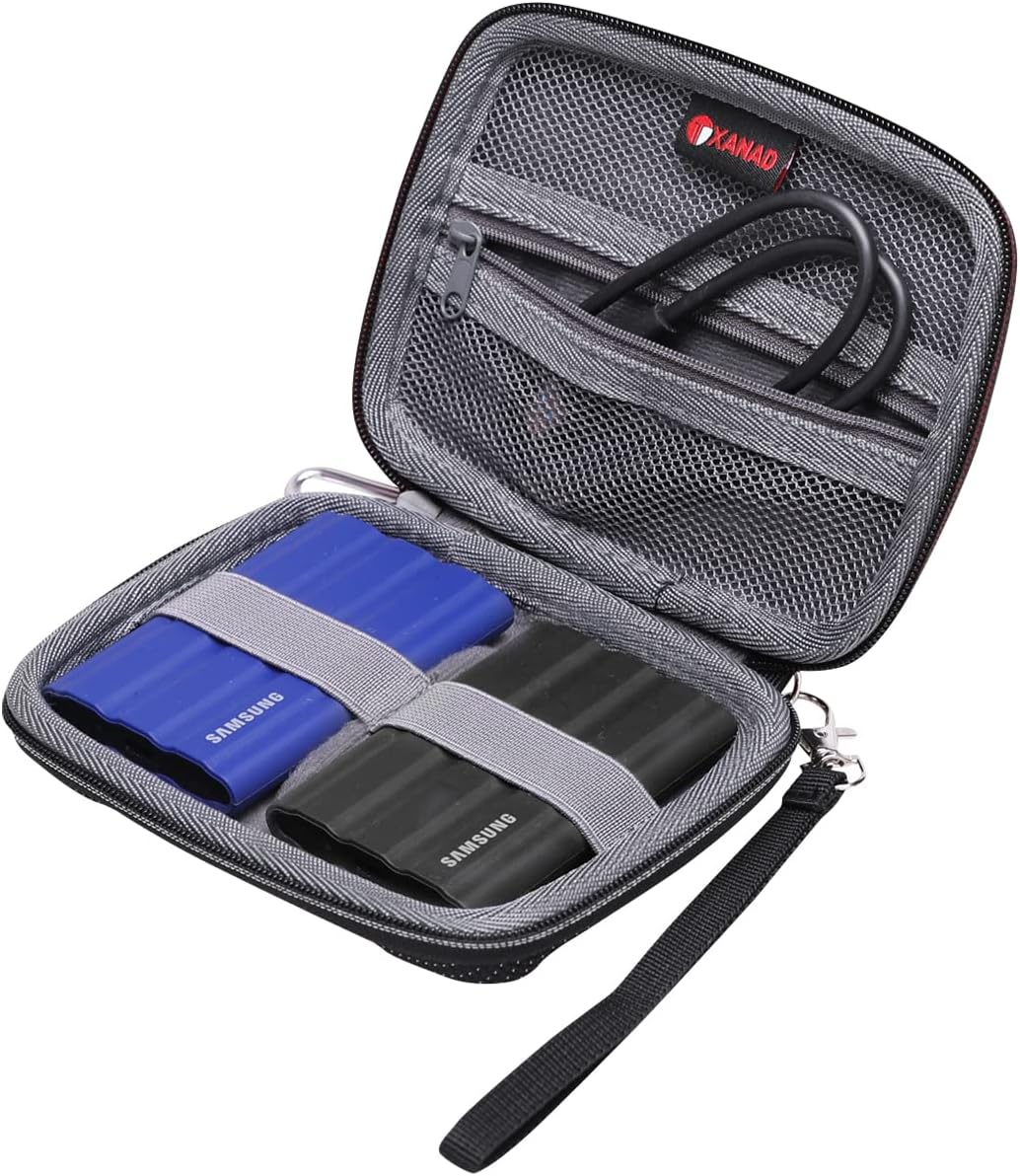 XANAD 2-in-1 Hard Case for Samsung T7 /T9 / T7 Shield / T7 Touch 250GB 500GB 1TB 2TB 4TB State Drive,Gray