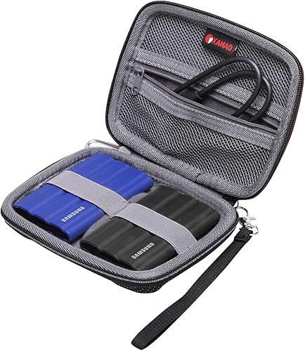 Miniatura 11 de XANAD Funda rígida para Samsung T7 /T9 / T7 Shield / T7 Touch 250GB 500GB 1TB 2TB 4TB State Drive, color negro Estuche negro para disco duro 1 en
